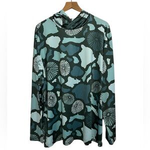 NWOT Dri-Fit Hoodie Opihi Hawaiian Islands Teal Long Sleeve 2XL